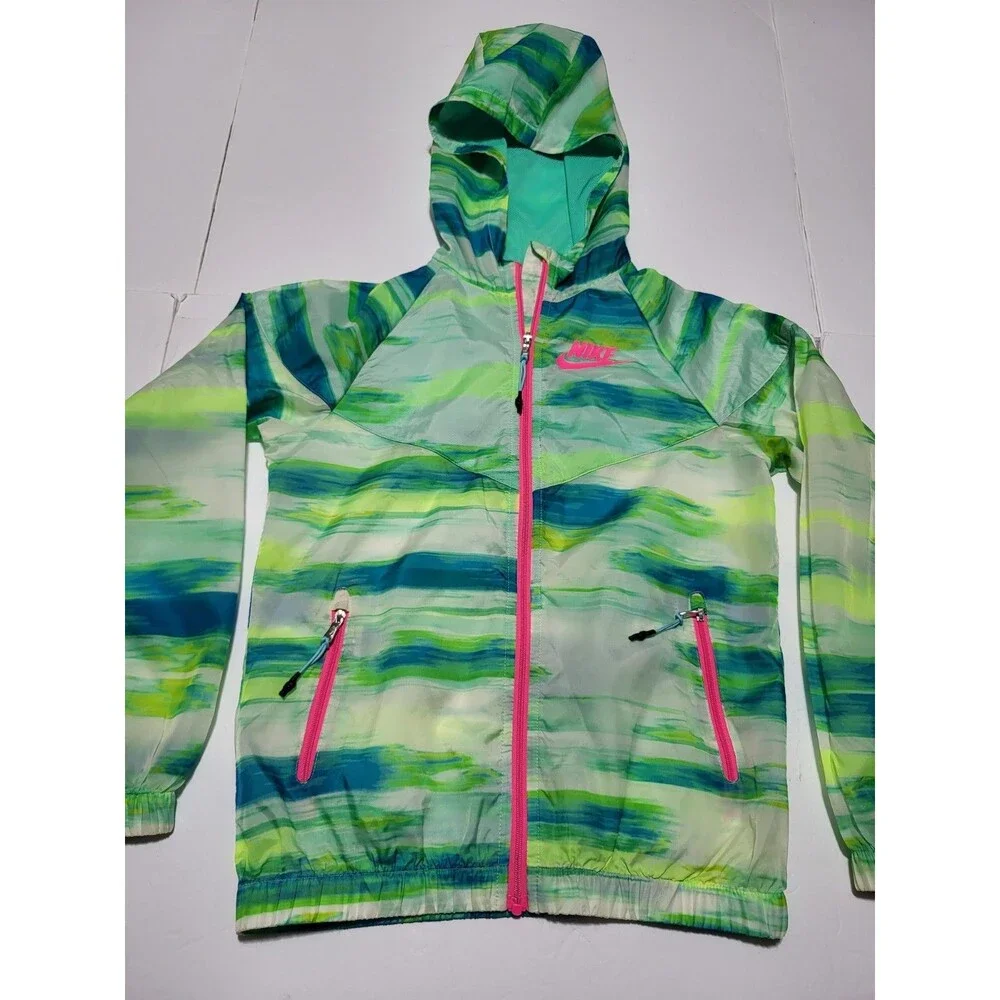 (#19) Nike Windrunner Multicolor Full-Zip Size Youth Medium Lightweight